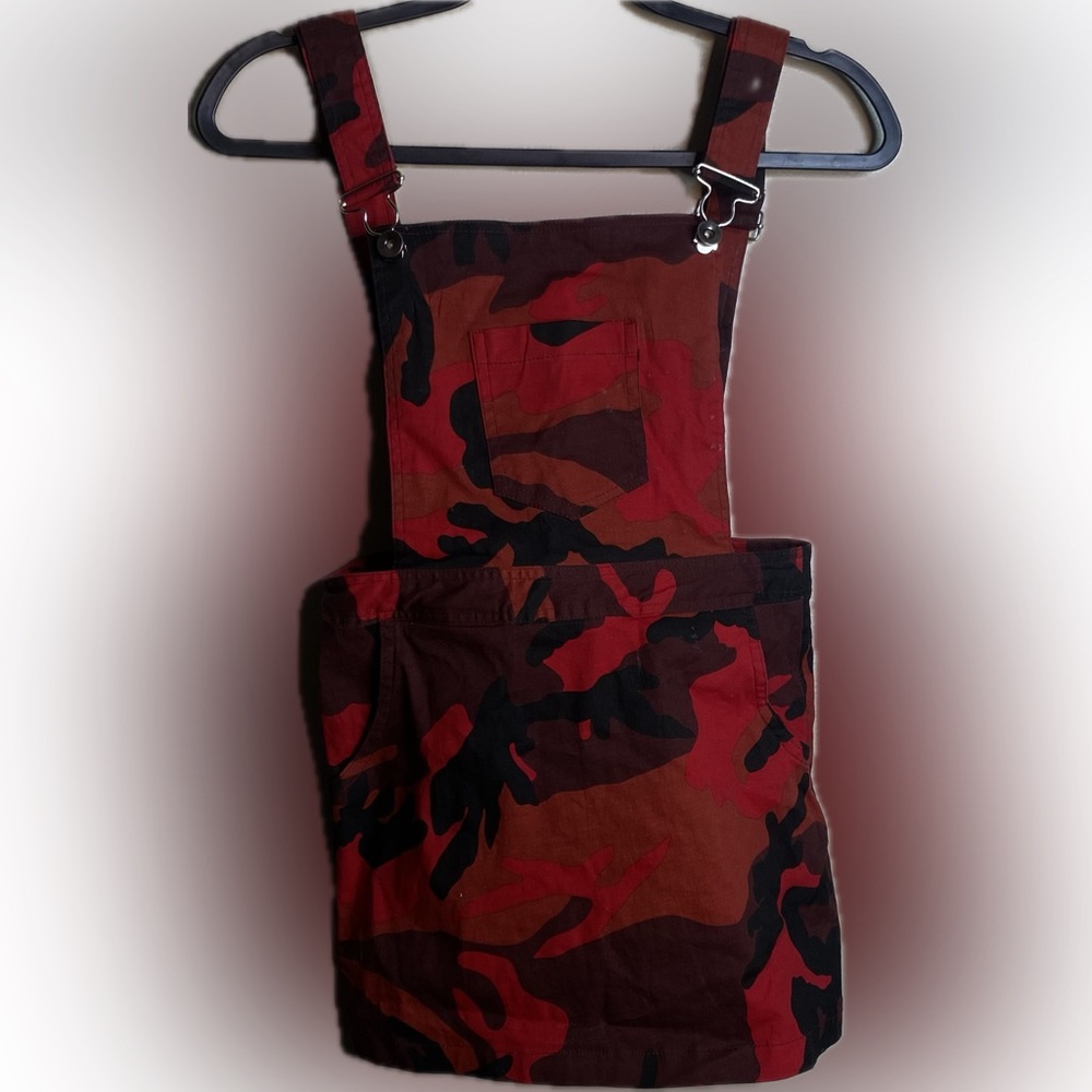 Camo overalls skirt